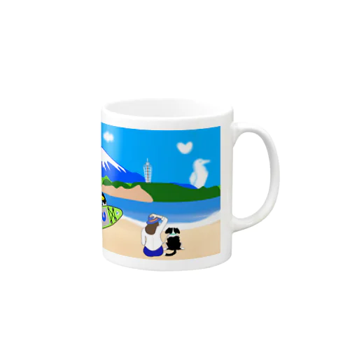 海辺でまったり Mug