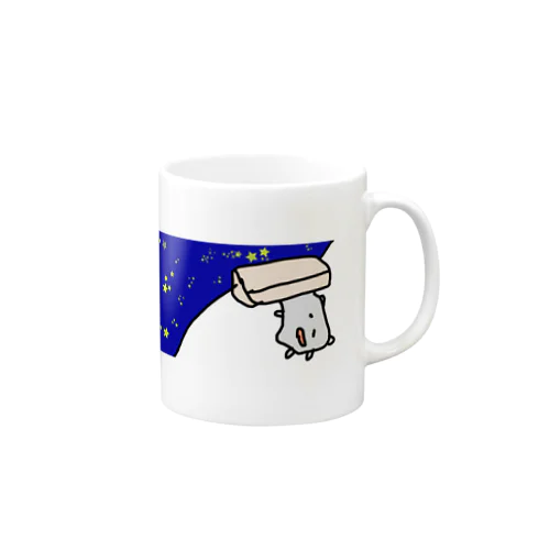 クーラーから宇宙に旅立つねこです Mug