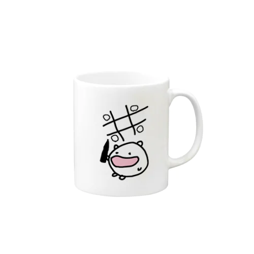 ○×ゲームを挑んでくるねこです Mug