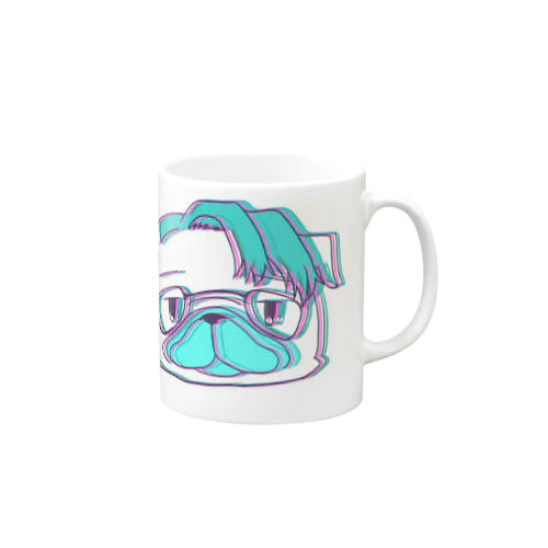 ブレてるブルドッグ課長 Mug