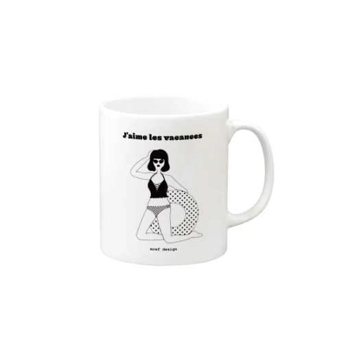 J'aime les vacances　 Mug