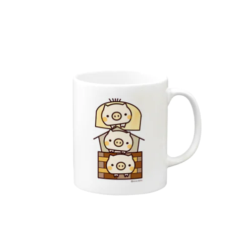 三匹の仲良し子ブタくん Mug