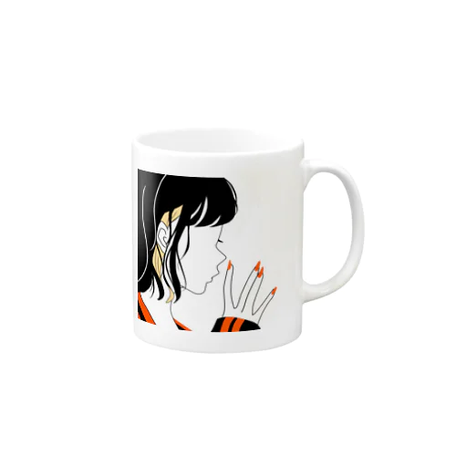 シルエット・女 Mug