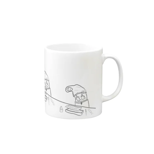 お腹中指くんマグ Mug