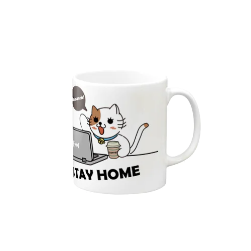 stayhomeにゃんこ マグカップ