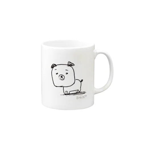 猫派が描いた犬 Mug