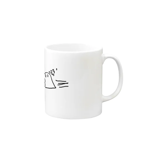 捕食者から逃げるおもちくんさんマグ Mug