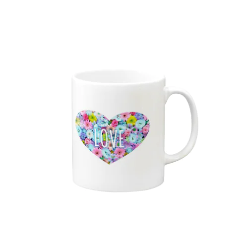 ガーリー花柄[LOVE] Mug