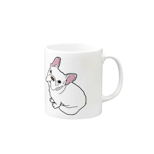 白いフレンチプレドッグ Mug