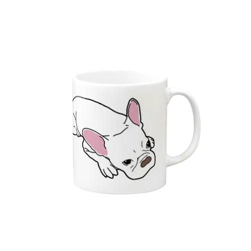 白いフレンチブルドッグ Mug