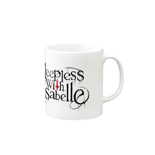 ‪Sleepless With Isabelle‬ ロゴ　Tシャツ　白 Mug