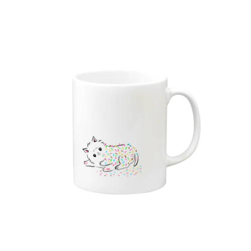 カラースプレー猫 Mug