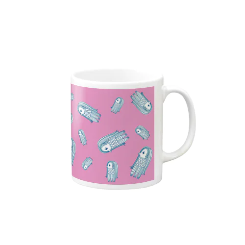 アマビエさんまみれ（桃） Mug