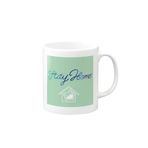 stayhome GREEN マグカップ