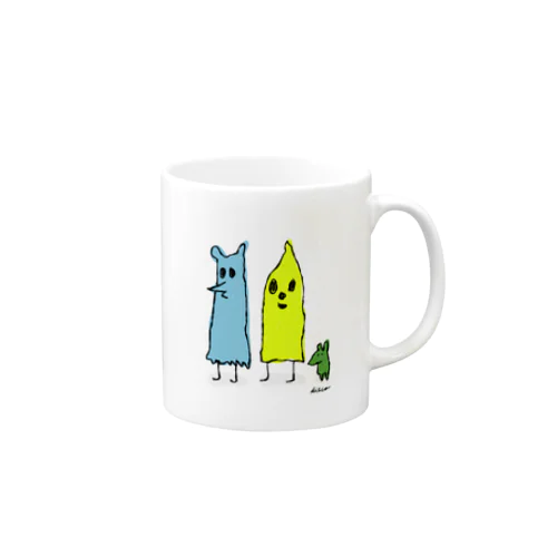 夜行性の生き物三匹 Mug