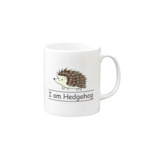 I am Hedgehog(黒) マグカップ