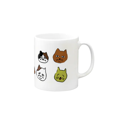 猫の顔 Mug