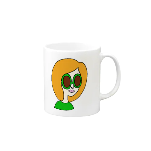 サングラスの女。 Mug