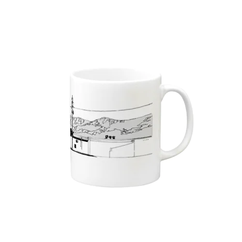 山のある風景 Mug