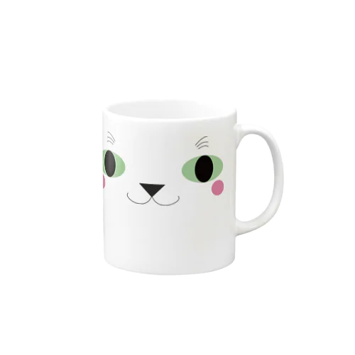 こっち見てるネコ顔 Mug