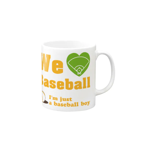 We love Baseball(イエロー) マグカップ