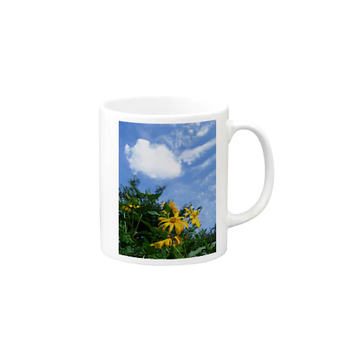 菊芋と空と雲　DATA_P_134　sky　cloud Mug