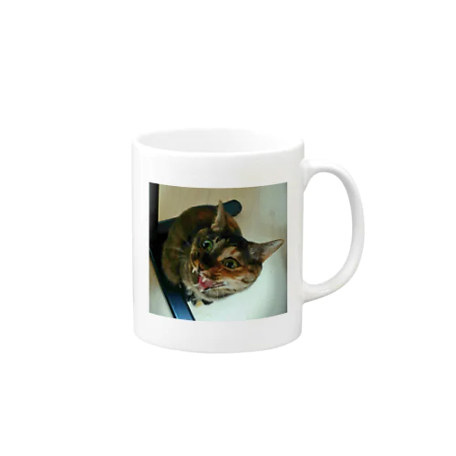 猫の微笑 Mug