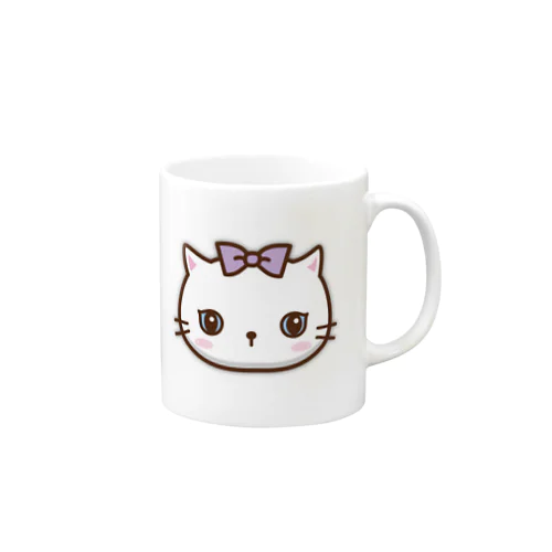 白にゃんこ Mug