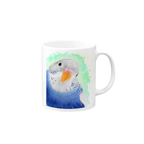 セキセイインコ　オパーリン大【まめるりはことり】 Mug