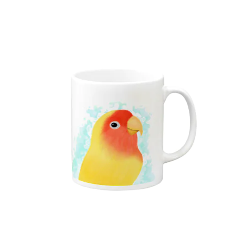 ほんわかコザクラインコ　ルチノー【まめるりはことり】 Mug