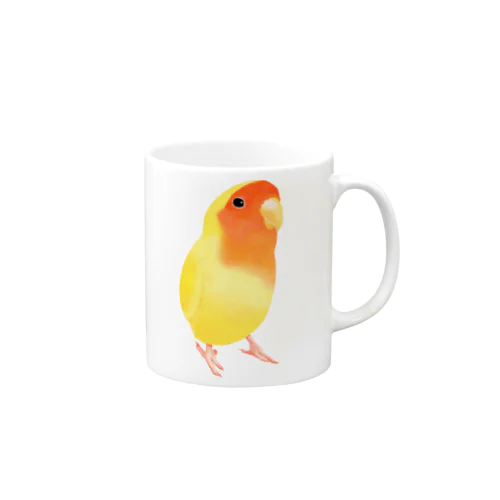 コザクラインコ　おすましルチノー【まめるりはことり】 Mug