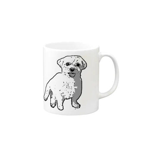 white white dog Mug