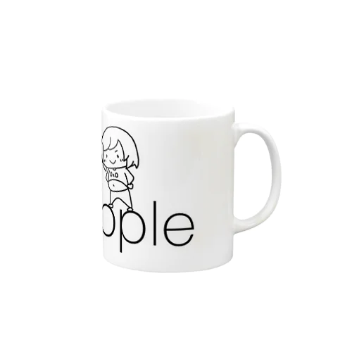 whiteapple(黒Ver) Mug