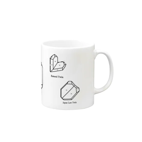 鉱式-RECTANGLE.crystallogram6.1black-Quartz_twin_variety Mug