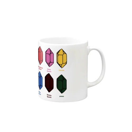 鉱式-SQUARE.crystallogram5.3blackpaint-quartz Mug