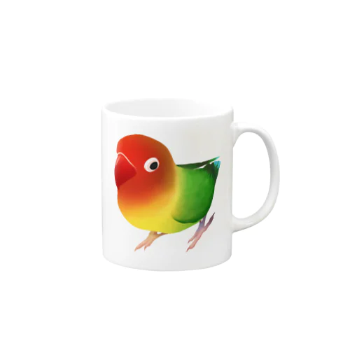 ボタンインコ　おすましルリゴシボタンインコ【まめるりはことり】 Mug