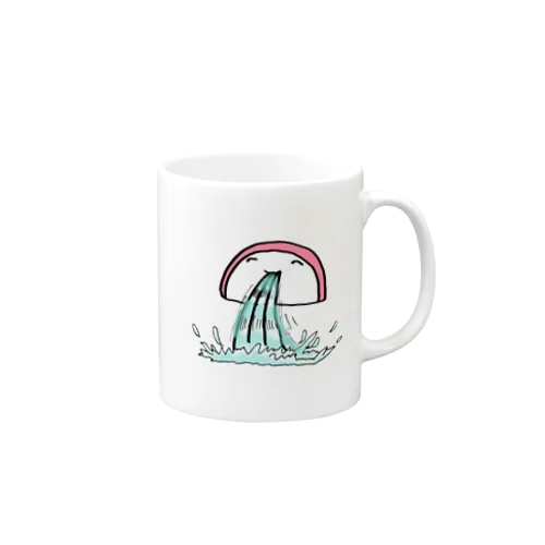 水を吐くカマボコ Mug