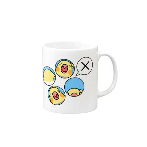 オカメインコばつ×【まめるりはことり】 Mug