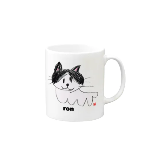 ロン猫クレヨンイラストS Mug