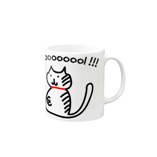 でべそネコ「cool」 Mug