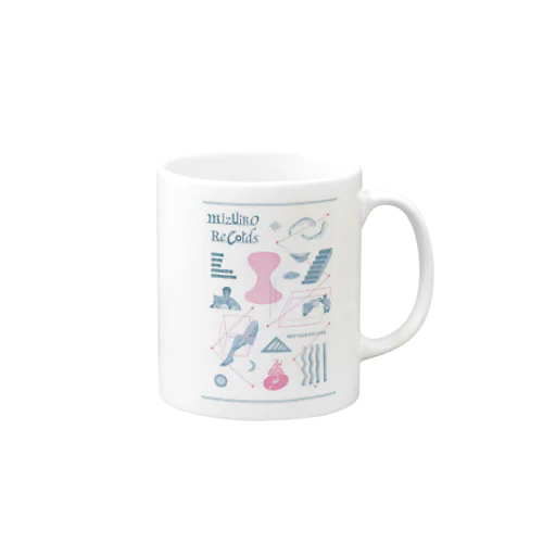 mizuirorecords book collage Mug