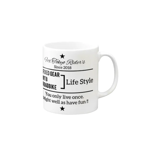 Fox Tokyo Rider's『YOLO』(人生一度きり、楽しもうぜ！)シリーズ Mug