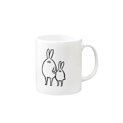 透けるうさぎたち Mug