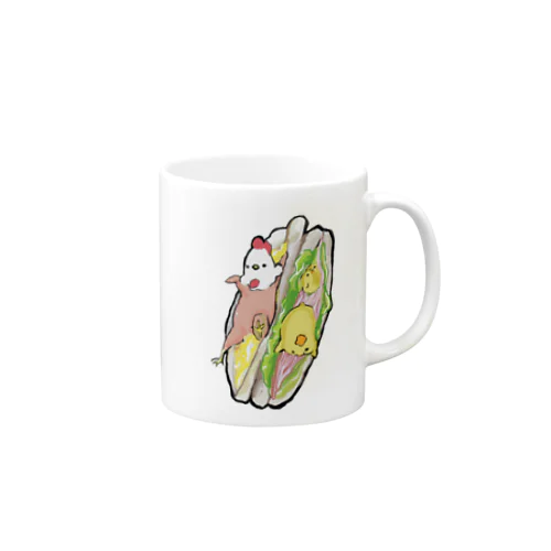 にわとりこけこ:サンドイッチ Mug