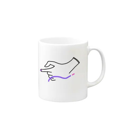 紫　指差し Mug