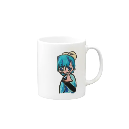 水色の女の子! Mug