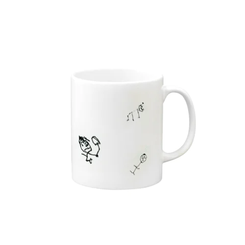 ハレとな・か・よ・し🎶_モノクロ人＋犬 Mug