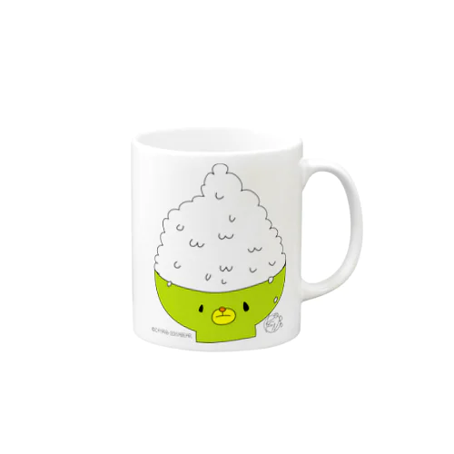 大盛りごはんくまさん　黄緑 Mug