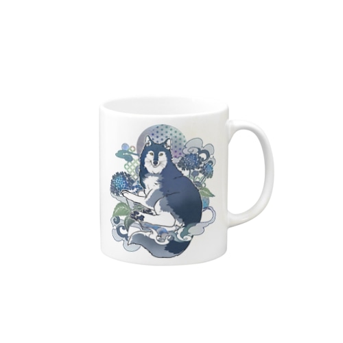 狼（和風）　 Mug