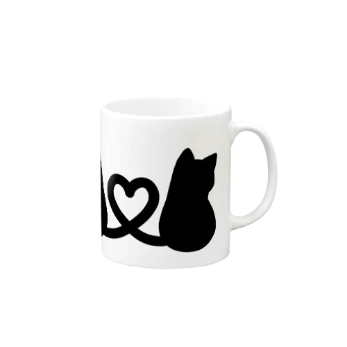 しっぽハート猫 Mug